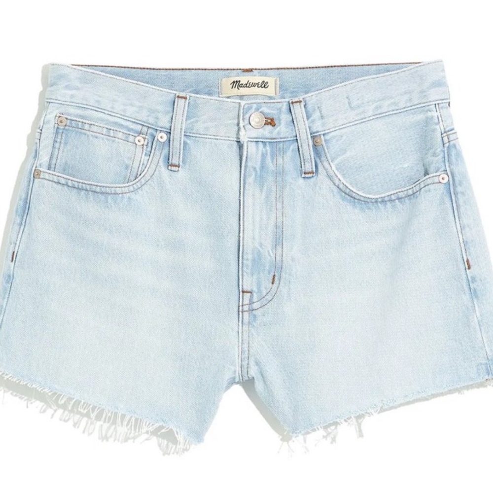 MADEWELL Relaxed Cutoff Light Wash Denim Shorts 27